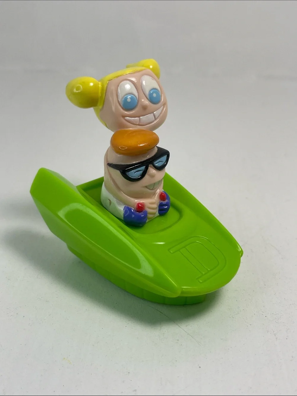 2002 Dexter’s Laboratory Cartoon Network Subway Toy Pull-back Boat